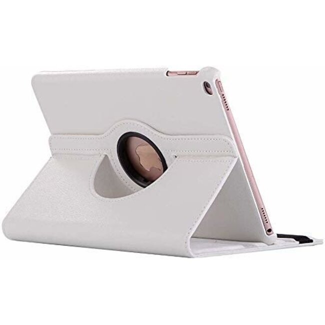 Case2go - Tablet hoes geschikt voor iPad 10.2 Inch 2021 / 2020 / 2019 - Draaibare Book Case Cover - Wit