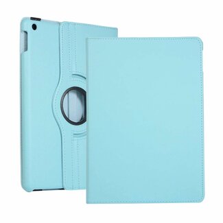Case2go Case2go - Tablet hoes geschikt voor iPad 10.2 Inch 2021 / 2020 / 2019 - Draaibare Book Case Cover - Licht Blauw