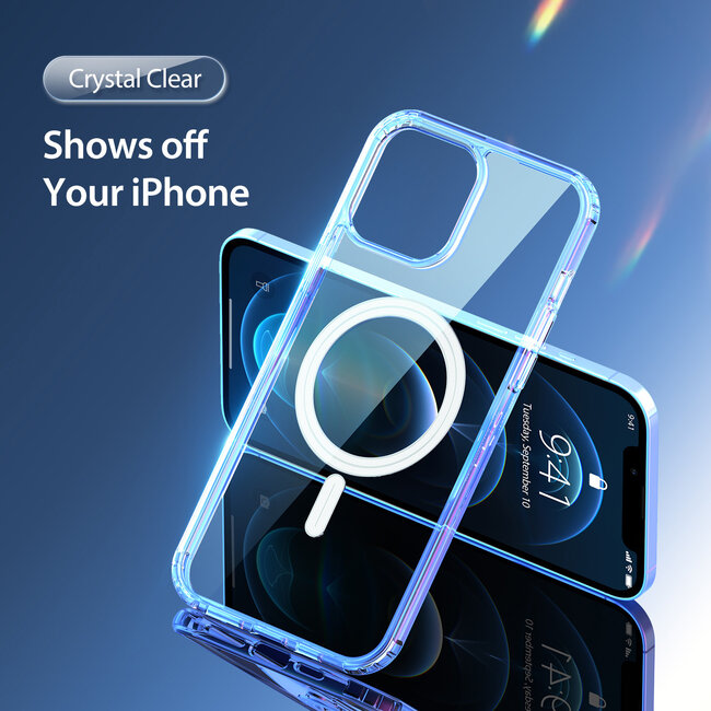 Telefoon hoesje geschikt voor iPhone 13 Mini - Met Magsafe Magneet -  Clin series - TPU Back Cover - Transparant