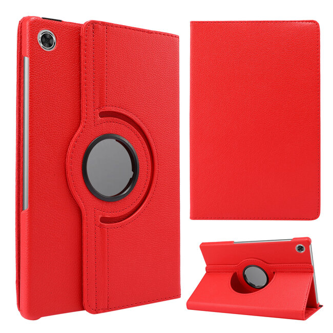 Tablet hoes geschikt voor Lenovo Tab M10 Plus (2de generatie) - Draaibare Book Case Cover - 10.3 inch (TB-X606) - Rood