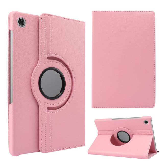 Tablet hoes geschikt voor Lenovo Tab M10 Plus (2de generatie) - Draaibare Book Case Cover - 10.3 inch (TB-X606) - Licht Roze