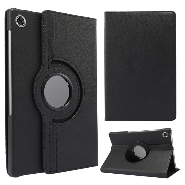 Tablet hoes voor Lenovo Tab M10 Plus (2de generatie) - Draaibare Book Case Cover - 10.3 inch (TB-X606) - Zwart