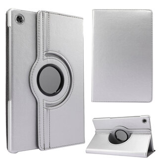 Case2go Tablet hoes geschikt voor Lenovo Tab M10 Plus (2de generatie) - Draaibare Book Case Cover - 10.3 inch (TB-X606) - Zilver