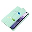 Case2go - Hoes geschikt voor Samsung Galaxy Tab S7 Plus (2020) Hoes - Tri-Fold Transparante Cover - Met Pencil Houder - Mint