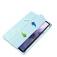 Case2go - Hoes geschikt voor Samsung Galaxy Tab S7 Plus (2020) Hoes - Tri-Fold Transparante Cover - Met Pencil Houder - Licht Blauw