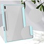 Case2go - Hoes geschikt voor Samsung Galaxy Tab S7 Plus (2020) Hoes - Tri-Fold Transparante Cover - Met Pencil Houder - Licht Blauw