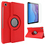 Case2go - Tablet hoes geschikt voor Lenovo Tab M10 HD - 2e Generatie - Draaibare Book Case Cover + Screenprotector - 10.1 Inch - Rood