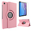 Case2go - Tablet hoes geschikt voor Lenovo Tab M10 HD - 2e Generatie - Draaibare Book Case Cover + Screenprotector - 10.1 Inch - Roze