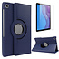 Case2go Case2go - Tablet hoes geschikt voor Lenovo Tab M10 HD - 2e Generatie - Draaibare Book Case Cover + Screenprotector - 10.1 Inch - Donker Blauw