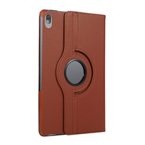 Case2go - Tablet hoes geschikt voor Lenovo Tab P11 Pro - Draaibare Book Case Cover - 11.5 Inch - Bruin