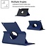 Case2go - Tablet hoes geschikt voor Samsung Galaxy Tab A7 - Draaibare Book Case Cover - 10.4 inch - Donker Blauw