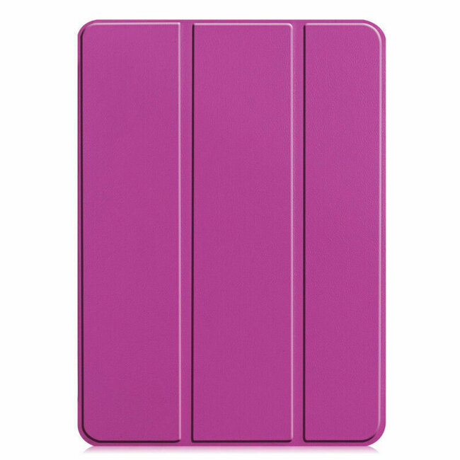 Tablet hoes geschikt voor iPad Pro 12.9 (2020) - Tri-Fold Book Case - Paars