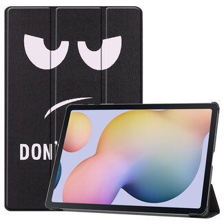 Case2go Case2go - Tablet hoes geschikt voor Samsung Galaxy Tab S8 Plus (2022) hoes - Tri-Fold Book Case - Don't Touch Me