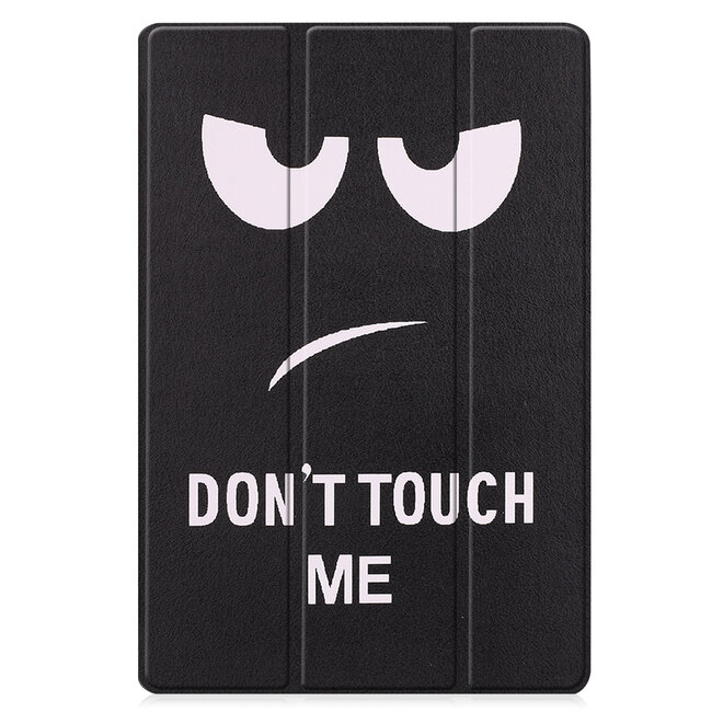 Case2go - Tablet hoes geschikt voor Samsung Galaxy Tab S8 Plus (2022) hoes - Tri-Fold Book Case - Don't Touch Me