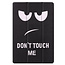 Case2go - Tablet hoes geschikt voor Samsung Galaxy Tab S8 Plus (2022) hoes - Tri-Fold Book Case - Don't Touch Me