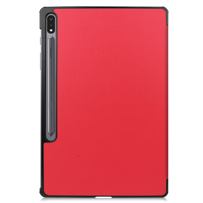 Samsung Galaxy Tab S7 FE Hoes en Screenprotector - 12.4 inch - Tablet hoes en Screenprotector  - Rood