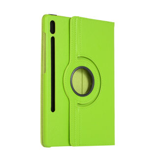 Case2go Case2go - Tablet hoes geschikt voor Samsung Galaxy Tab S7 FE - Draaibare Book Case Cover - 12.4 Inch - Groen