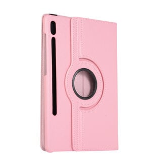 Case2go Case2go - Tablet hoes geschikt voor Samsung Galaxy Tab S7 FE - Draaibare Book Case Cover - 12.4 Inch - Roze