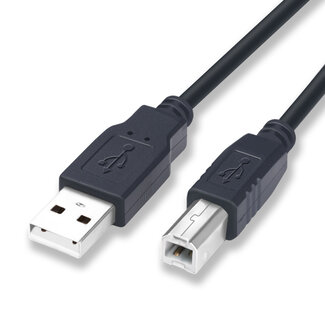 Case2go Printerkabel - Printer kabel usb - USB 2.0 A Male naar USB 2.0 B Male - 10 Meter - Zwart