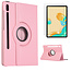 Case2go - Tablet hoes geschikt voor Samsung Galaxy Tab S7 FE (2021) - Draaibare Book Case + Screenprotector - 12.4 Inch - Roze