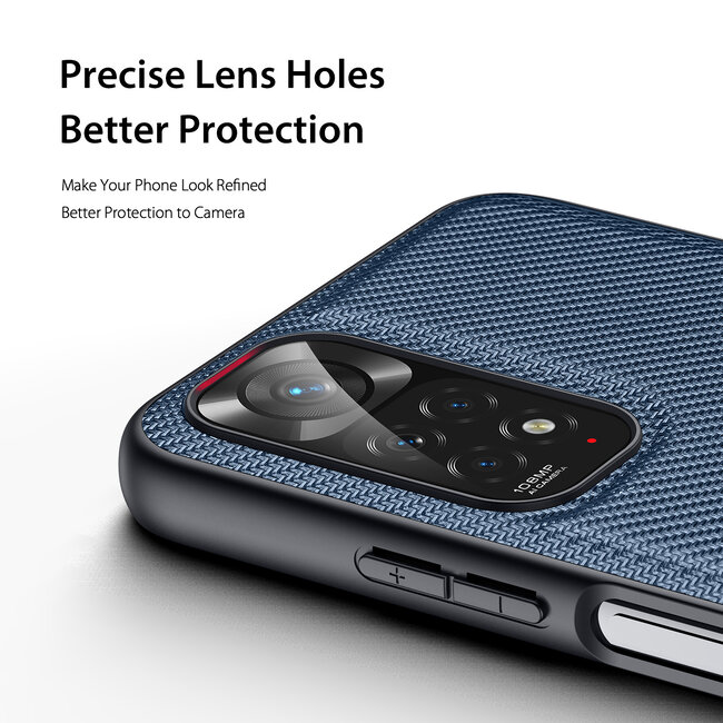 Dux Ducis - Telefoonhoesje geschikt voor Xiaomi Mi 11  - Fino Series - Back Cover - Blauw