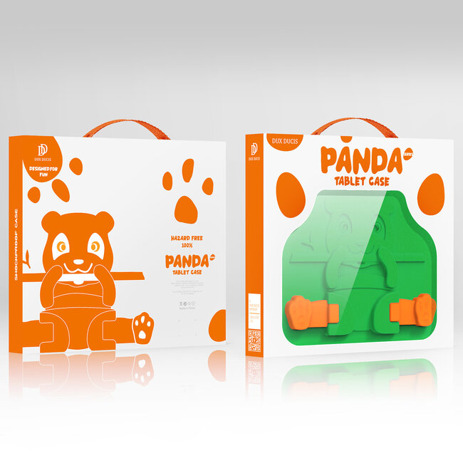 Apple iPad mini 6 (8.3 Inch) Hoes - Schokbestendige case met handvat - Panda Series - Groen