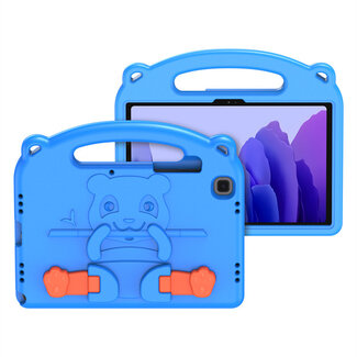 Samsung Galaxy Tab A7 10.4 Hoes - Schokbestendige case met handvat - Panda Series - Licht Blauw