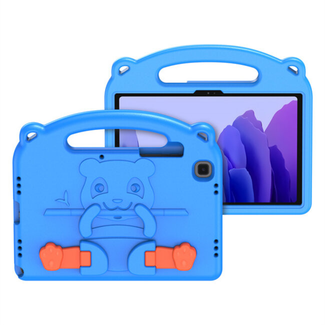 Samsung Galaxy Tab A7 10.4 Hoes - Schokbestendige case met handvat - Panda Series - Licht Blauw