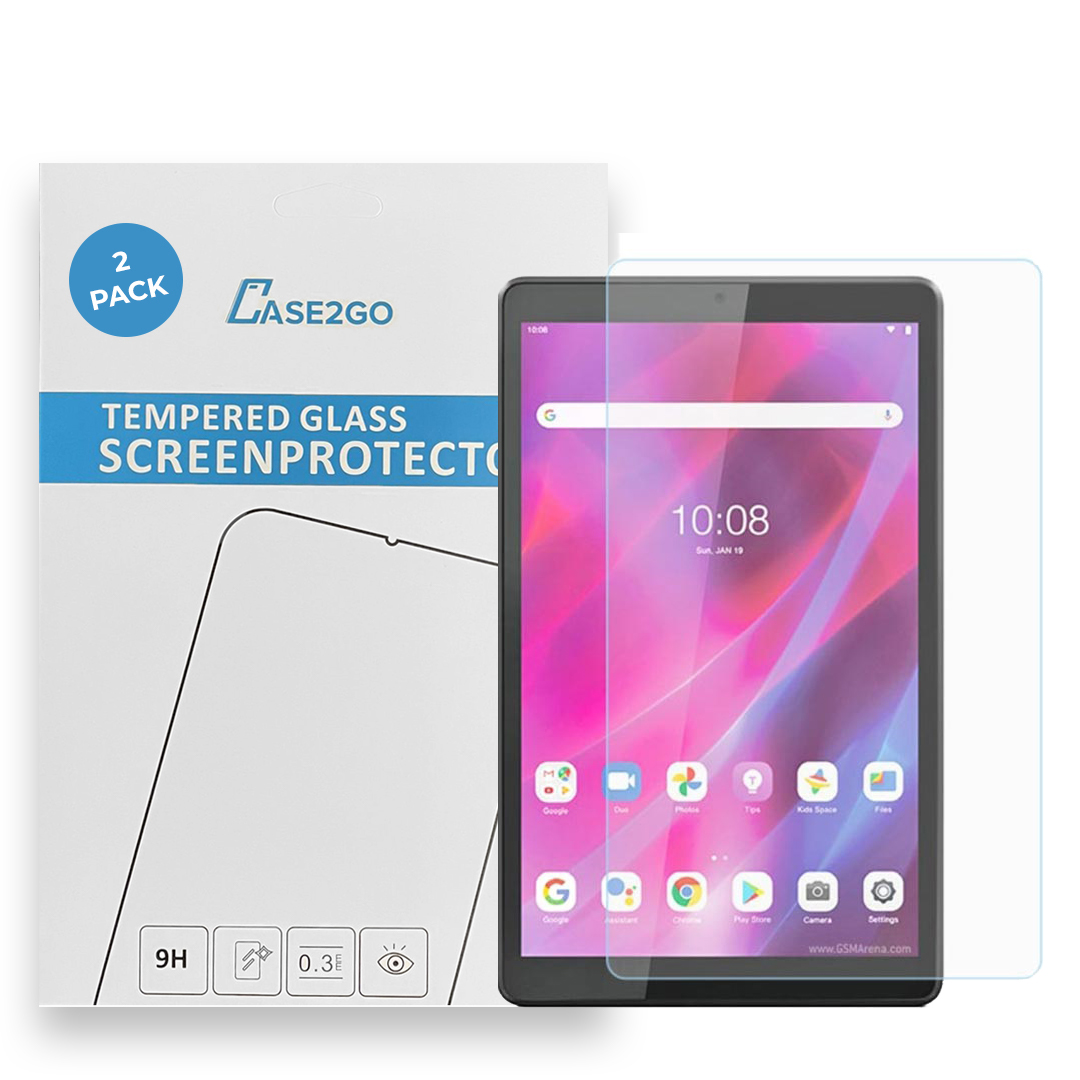 Tablet screenprotector geschikt voor Lenovo Tab M7 3rd Gen - Case-friendly screenprotector - 2 stuks - Tempered Glass - Transparant afbeelding
