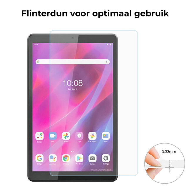 Tablet screenprotector geschikt voor Lenovo Tab M7 3rd Gen - Case-friendly screenprotector - 2 stuks - Tempered Glass - Transparant