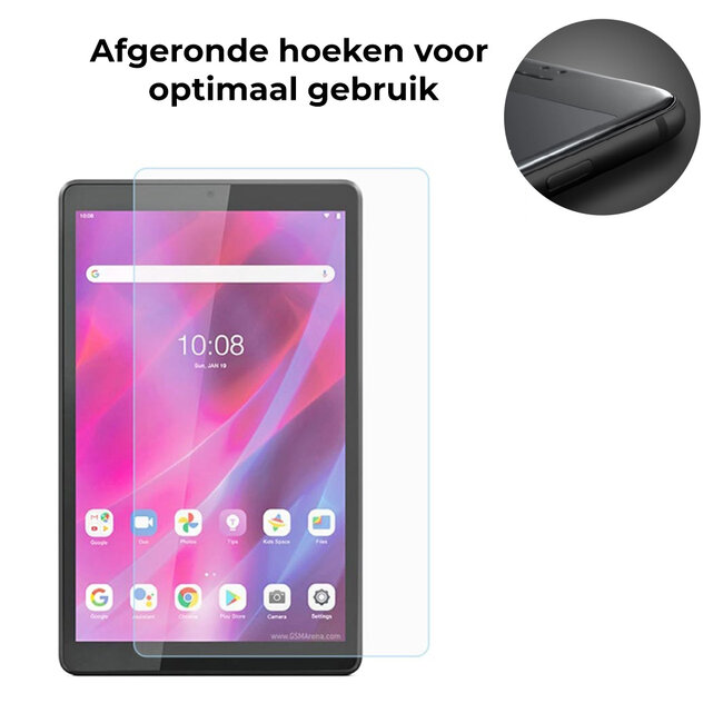 Tablet screenprotector geschikt voor Lenovo Tab M7 3rd Gen - Case-friendly screenprotector - 2 stuks - Tempered Glass - Transparant