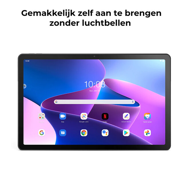 Tablet screenprotector geschikt voor Lenovo tab M10 Plus 3rd Gen - Case-friendly screenprotector - 2 stuks - Tempered Glass - Transparant