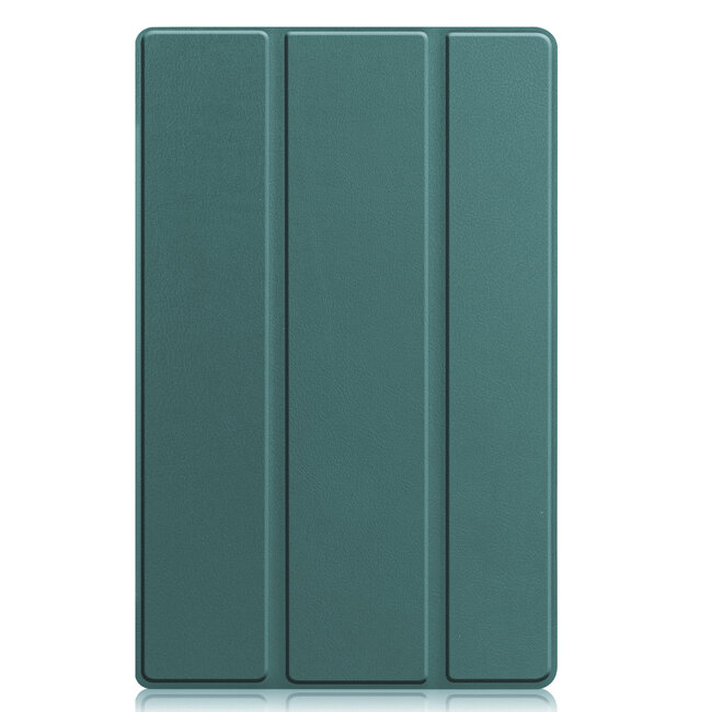 Tablet hoes geschikt voor Lenovo Tab M10 Plus (3e generatie) 10.6 inch - Tri-Fold Book Case - Donker Groen