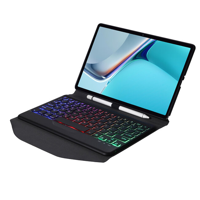 Bluetooth Keyboard geschikt voor Huawei Matepad 11 (2021) - QWERTY Toetsenbord met verlichting - Zwart