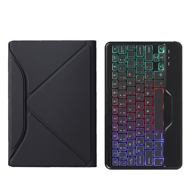 Bluetooth Keyboard Case geschikt voor Samsung Galaxy Tab A8 (2021) - 10.5 inch hoes - QWERTY Toetsenbord met verlichting - Zwart