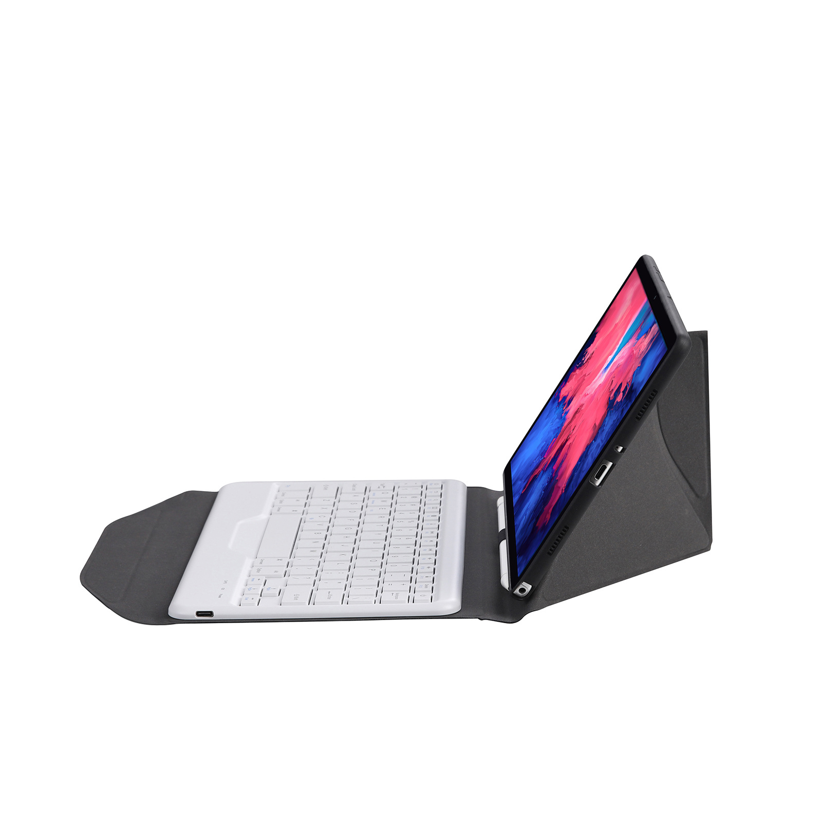 Samsung Galaxy Tab E 9.6 T560 Hoesje - Bluetooth Toetsenbord Case - Premium PU lederen keyboard case - Wit | Officiële Shop