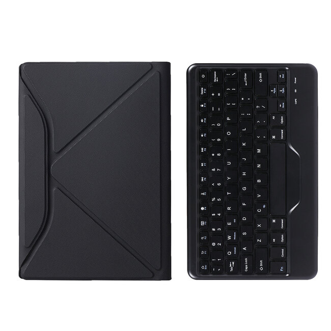 Tablet Toetsenbord Hoes geschikt voor Samsung Galaxy Tab A8 (2021)  - Met Draadloos Bluetooth Keyboard en Stylus pen houder - Zwart