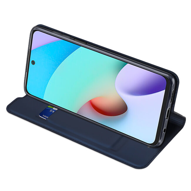 Dux Ducis - Telefoon Hoesje geschikt voor Xiaomi Redmi 10 5G Hoes - Skin Pro Book Case - Blauw