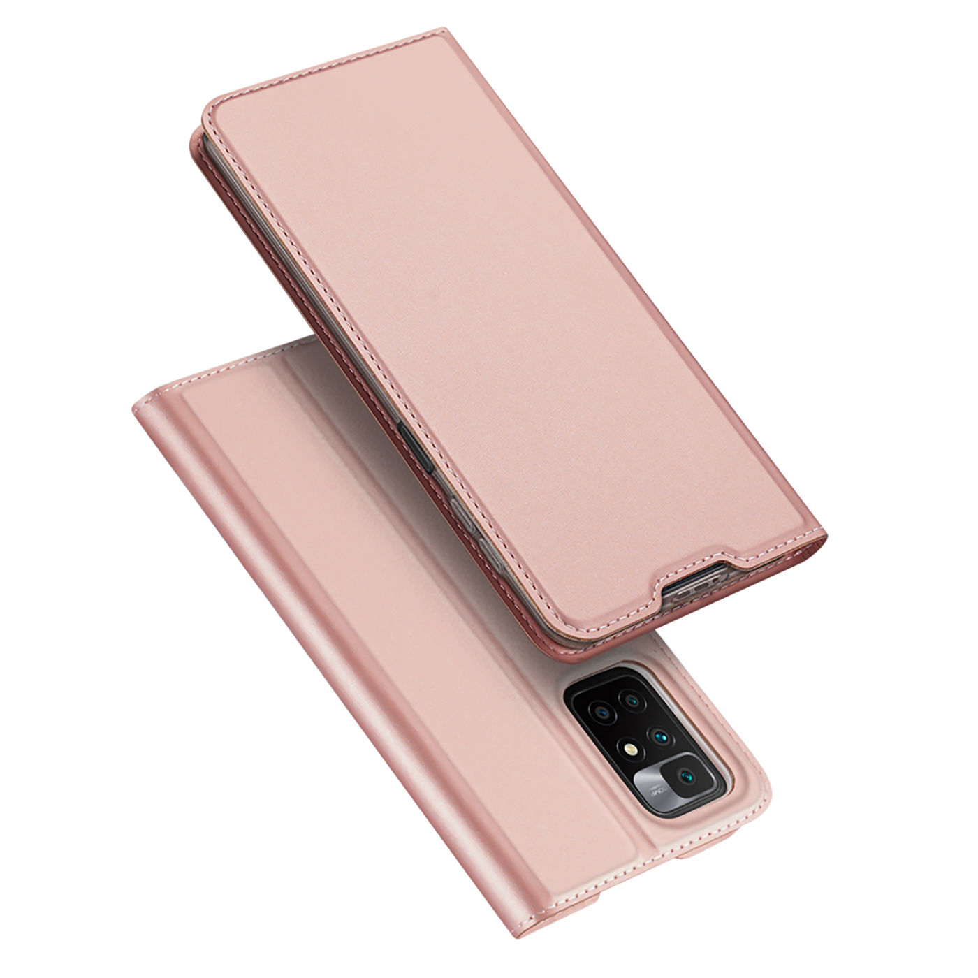 Dux Ducis - Telefoon Hoesje geschikt voor Xiaomi Redmi 10 5G Hoes - Skin Pro Book Case - Rose Goud afbeelding