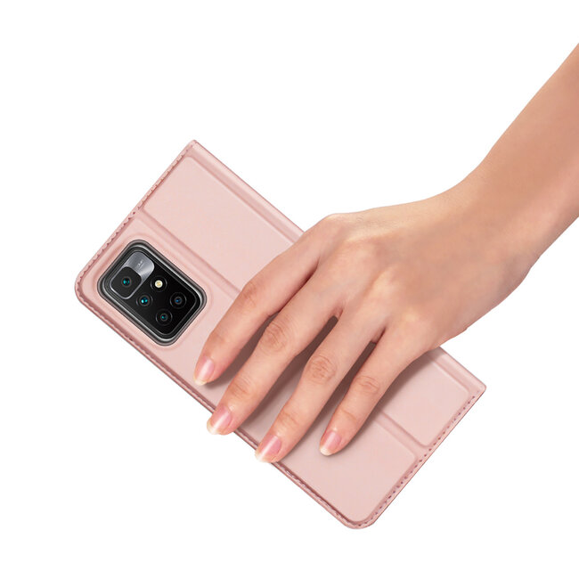 Dux Ducis - Telefoon Hoesje geschikt voor Xiaomi Redmi 10 5G Hoes - Skin Pro Book Case - Rose Goud