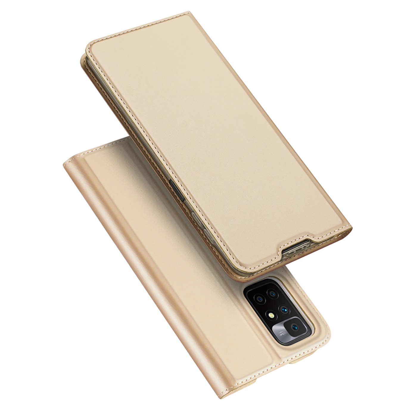 Dux Ducis - Telefoon Hoesje geschikt voor Xiaomi Redmi 10 5G Hoes - Skin Pro Book Case - Goud afbeelding