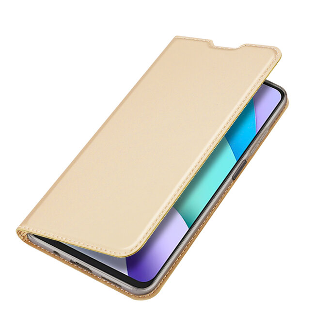 Dux Ducis - Telefoon Hoesje geschikt voor Xiaomi Redmi 10 5G Hoes - Skin Pro Book Case - Goud