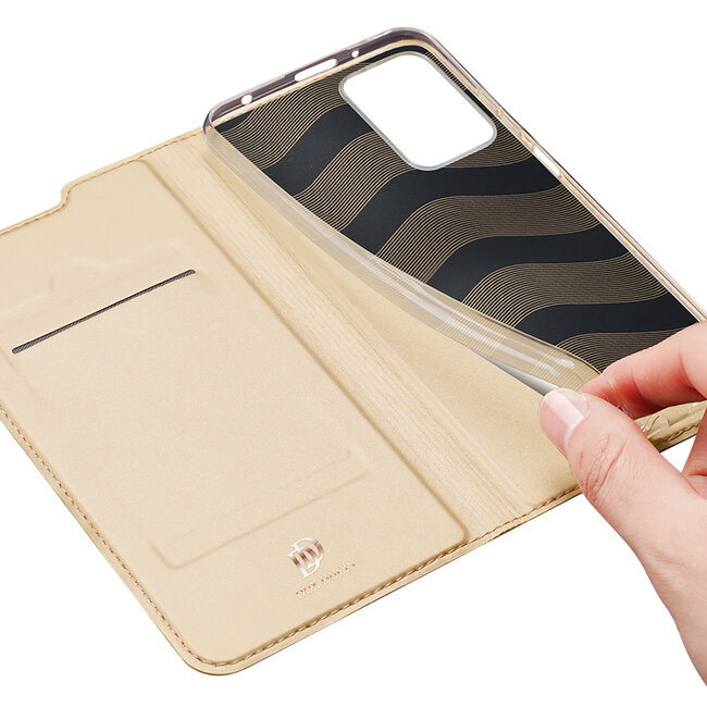 Dux Ducis - Telefoon Hoesje geschikt voor Xiaomi Redmi 10 5G Hoes - Skin Pro Book Case - Goud