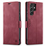 CaseMe Hoesje geschikt voor Samsung Galaxy S22 Ultra 5G - Wallet Book Case - Magneetsluiting - met RFID bescherming - Rood