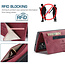 Hoesje geschikt voor Samsung Galaxy S22 Ultra 5G - Wallet Book Case - Magneetsluiting - met RFID bescherming - Rood