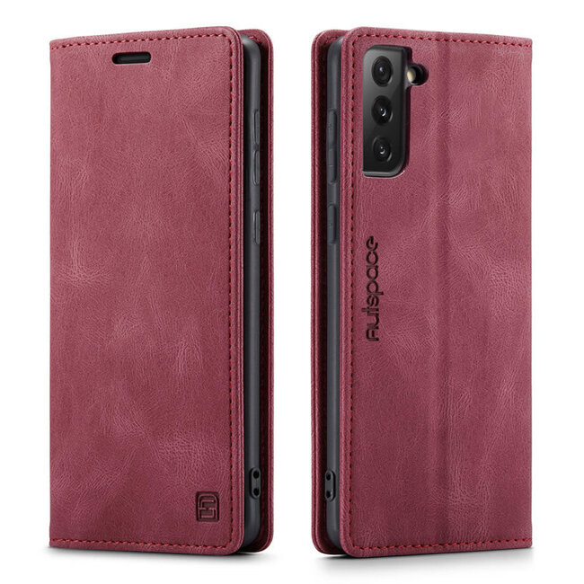 Hoesje geschikt voor Samsung Galaxy S22 Plus 5G - Wallet Book Case - Magneetsluiting - met RFID bescherming - Rood