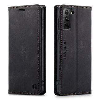 CaseMe Hoesje geschikt voor Samsung Galaxy S22 Plus 5G - Wallet Book Case - Magneetsluiting - met RFID bescherming - Zwart