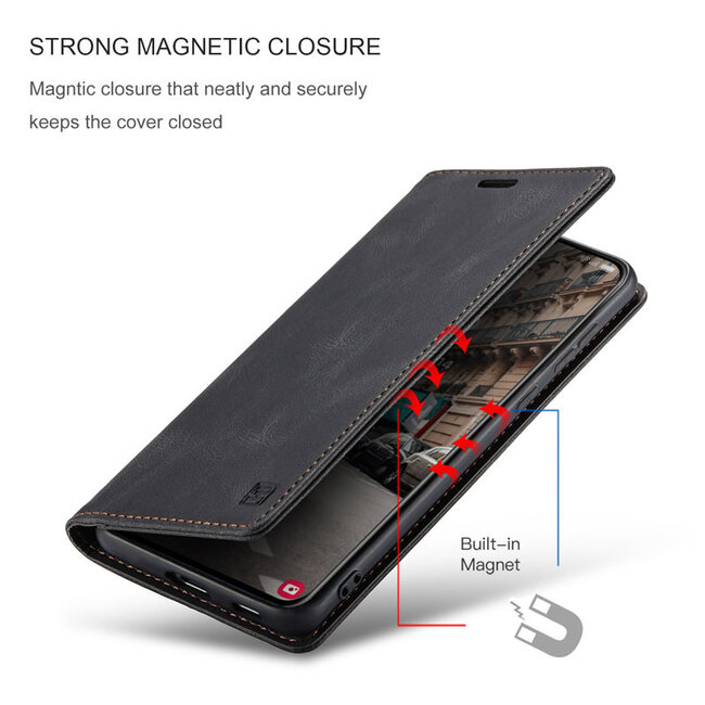 Hoesje geschikt voor Samsung Galaxy S22 Plus 5G - Wallet Book Case - Magneetsluiting - met RFID bescherming - Zwart