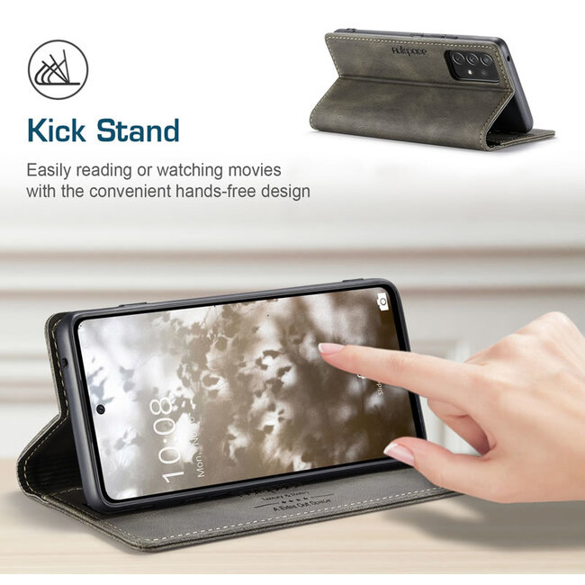 Hoesje geschikt voor Samsung Galaxy A53 5G - Wallet Book Case - Magneetsluiting - met RFID bescherming - Bruin