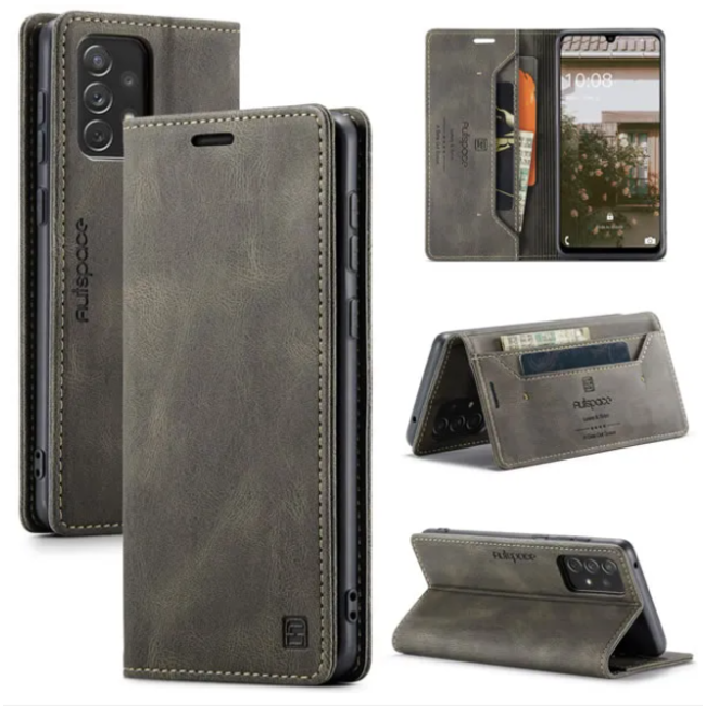 Hoesje geschikt voor Samsung Galaxy A33 5G - Wallet Book Case - Magneetsluiting - met RFID bescherming - Bruin